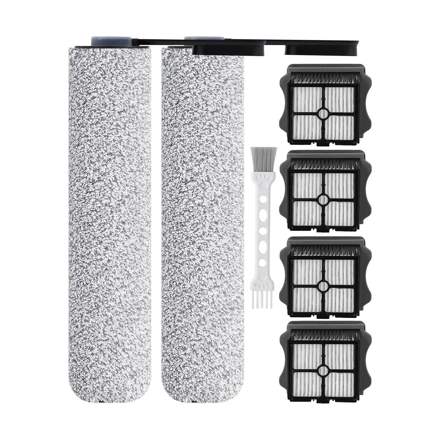 【for ONE S5 Blue】【for ONE S5 Pro 2】Roller Brush and Filters for Tineco Floor ONE S5 /Floor One S5 Pro Cordless Wet Dry Vacuum Cleaner, Replacement Parts Include 2 Brush Rollers,4 Filters