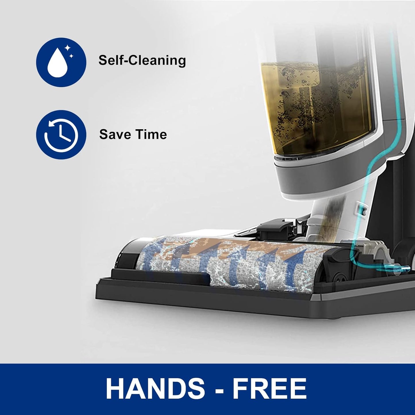 Ifloor3 Roller Brush Replacement for Tineco iFloor 3 and Floor One S3 Cordless Wet Dry Vacuum Cleaner, 2 Brush Roller, 2 HEPA Filters
