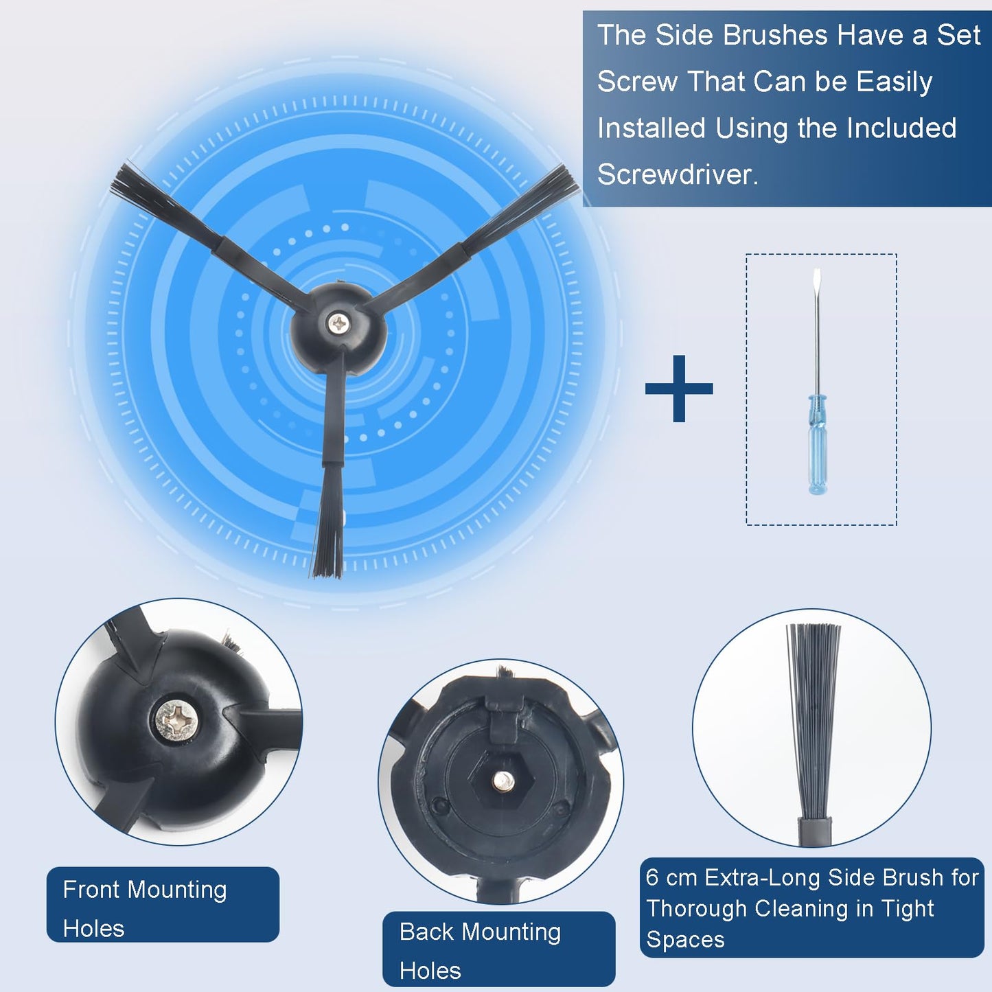 Replacement Parts for Roborock Qrevo Vacuum Cleaner Accessories Kit(19 Pack)