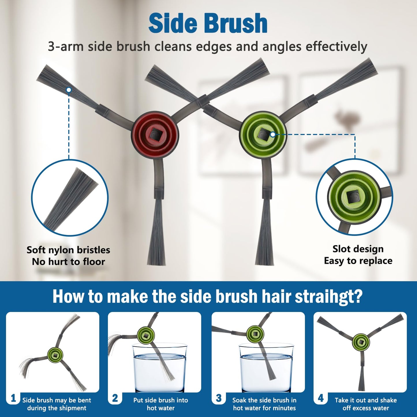 Replacement Accessories Kit For Ecovacs Deebot X1 TURBO/OMNI Robot Vacuum Cleaner Parts(18 Pcs)