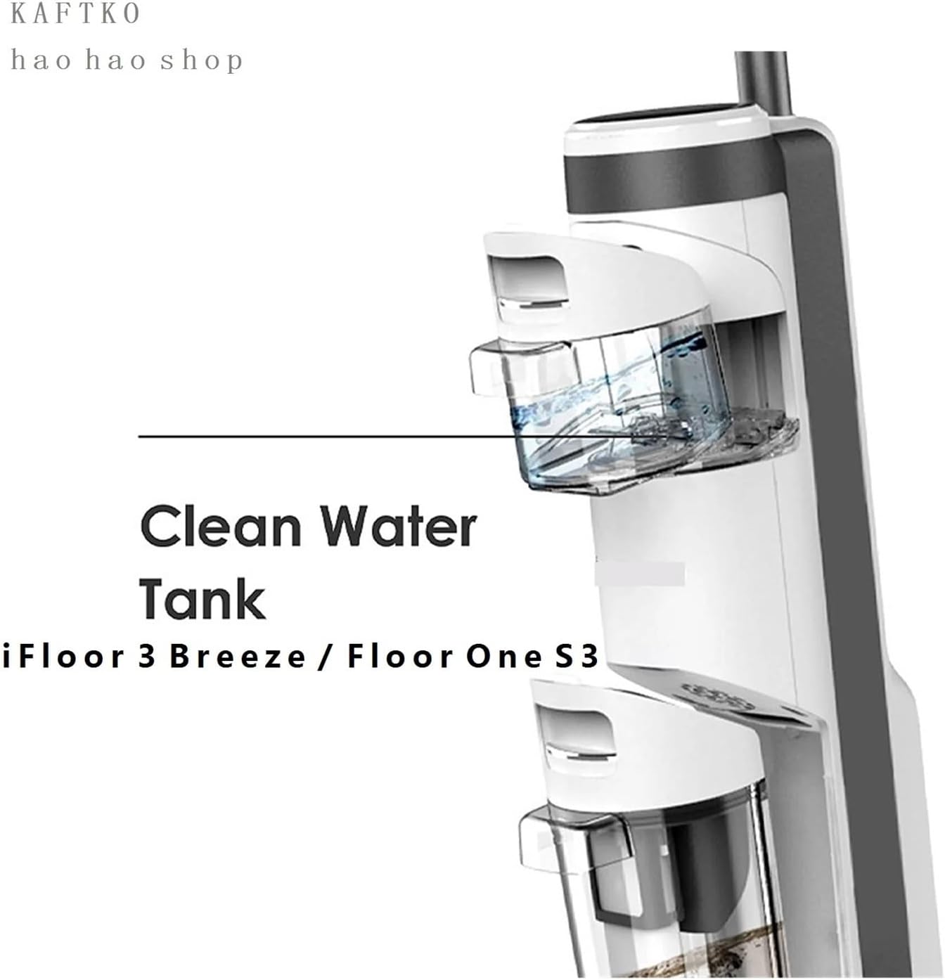 Original Wet and Dry Vacuum Cleaner White Cleaning Water Tank Replacement. Compatible for Tineco Floor One S3 / IFloor Breeze/IFloor 3 / IFloor 3 Breeze