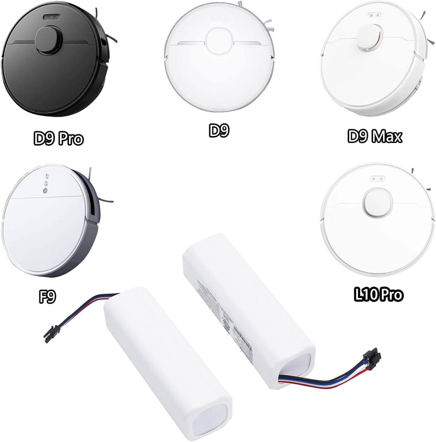 Original P2008-4S2P-MMBK Battery Accessories for Dreame F9/D9/D9 Pro/D9 Max/L10 Pro Vacuum Cleaner 14.4V 5200mAh