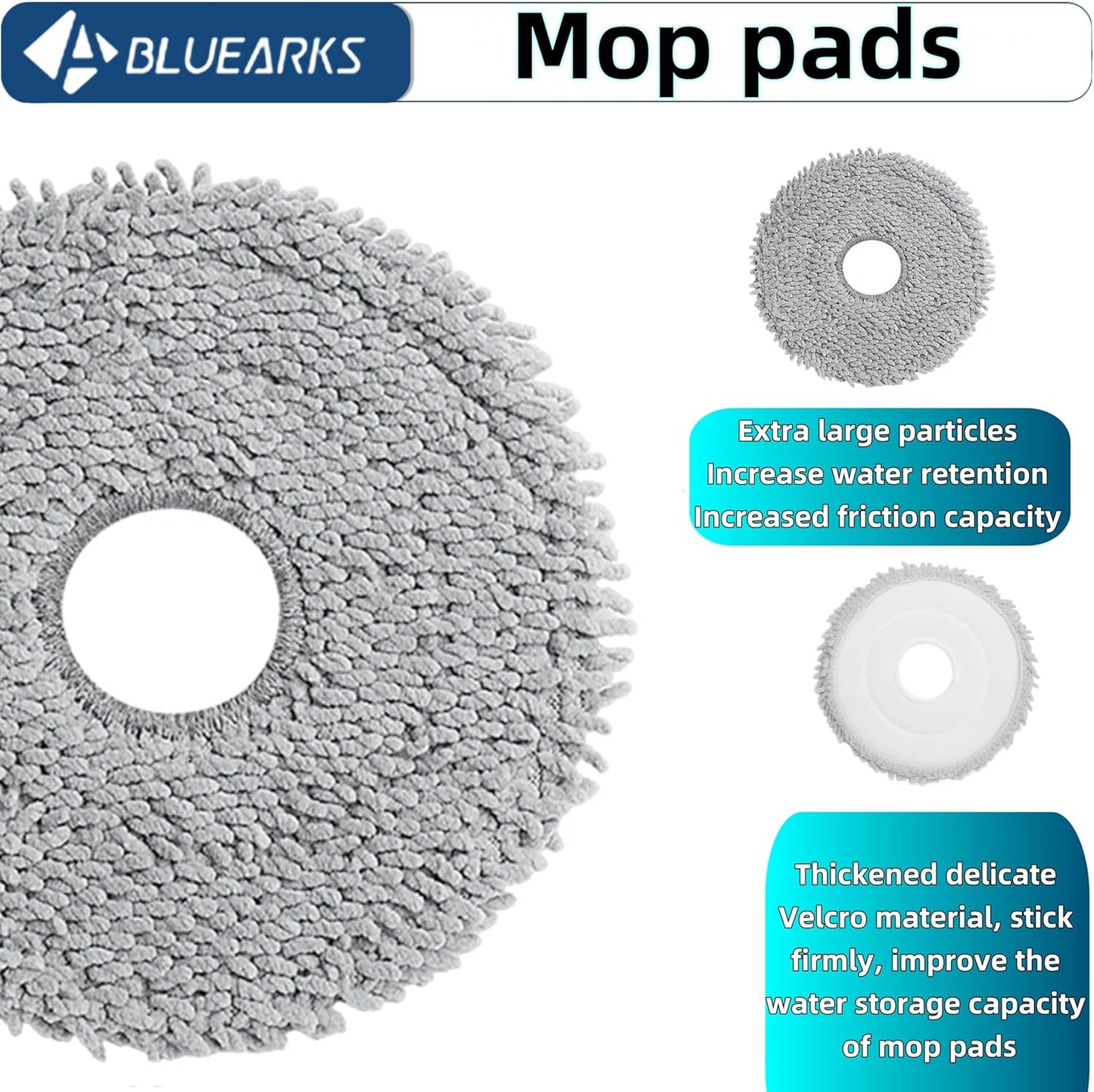 23Pcs Replacement Parts for Dreame L10s Ultra Gen 2/L10s Pro Heat Ultra/X30 Ultra Vacuum Cleaner Accessories Kit,1 Main Brush 4 Hepa Filters 6 Side Brush 6 Vacuum Bags 6 Mop Pads