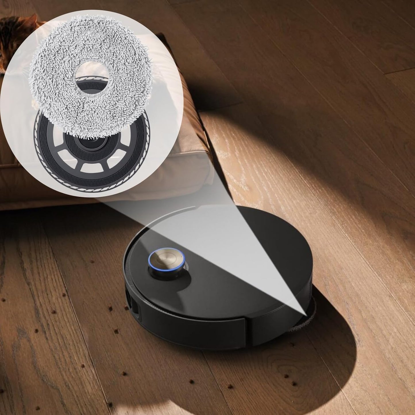 Moppscocks with wiped plates Spare parts for Dreame X50 Ultra Complete/L40S Pro Ultra/X50 Master/L50 Pro Ultra, for MOVA V50 Ultra Complete Robot vacuum cleaner Wischpad Wischmopp Mopper holder