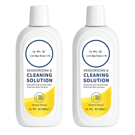 Floor Cleaning Liquid Solution Lemon Flavor 500ml*2, Compatible for Tineco FLOOR ONE S5/S3/IFLOOR3/IFLOOR2, Compatible for IFLOOR SERIES Vacuum Robot