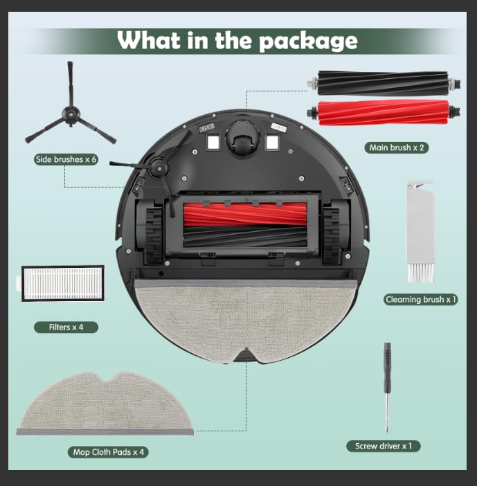 Accessories Kit Replacement Compatible with Roborock Q5 Pro / Q8 Max series Robot Vacuum（17 Pack）