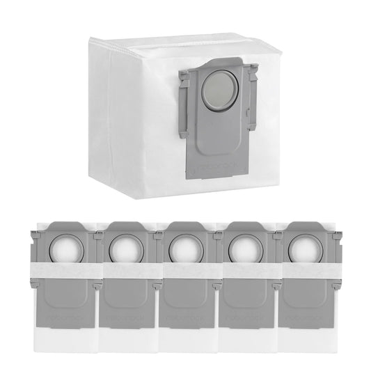 Roborock 6-Pack Disposable Dust Bags for Robot Vacuum Cleaner S8 Pro Ultra, S8+, Q7 Max+, Q8 Max+, Q5 Max+, Q5+, Q10 S5+, Q10 X5+, Q7 M5+
