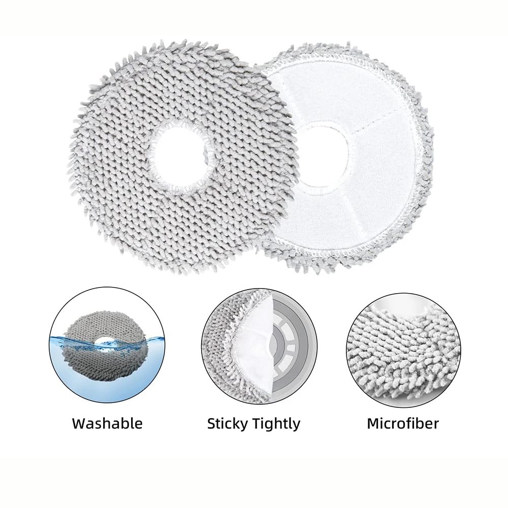 10pcs Mop Pads for ECOVACS DEEBOT X1 Omni/X1 Turbo/T20 Omni/T10 Omni/X2 Omni/T30S/N30 Pro Omni/N30 Omni/T30S AI/T30S Pro/T30S CARE/T50 OMNI/T50 PRO OMNI/T50 MAX PRO OMNI/Yeedi m12 pro+ Deebot Mop Pads
