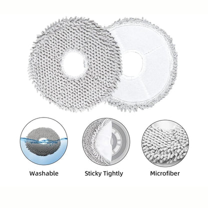 10pcs Mop Pads for ECOVACS DEEBOT X1 Omni/X1 Turbo/T20 Omni/T10 Omni/X2 Omni/T30S/N30 Pro Omni/N30 Omni/T30S AI/T30S Pro/T30S CARE/T50 OMNI/T50 PRO OMNI/T50 MAX PRO OMNI/Yeedi m12 pro+ Deebot Mop Pads