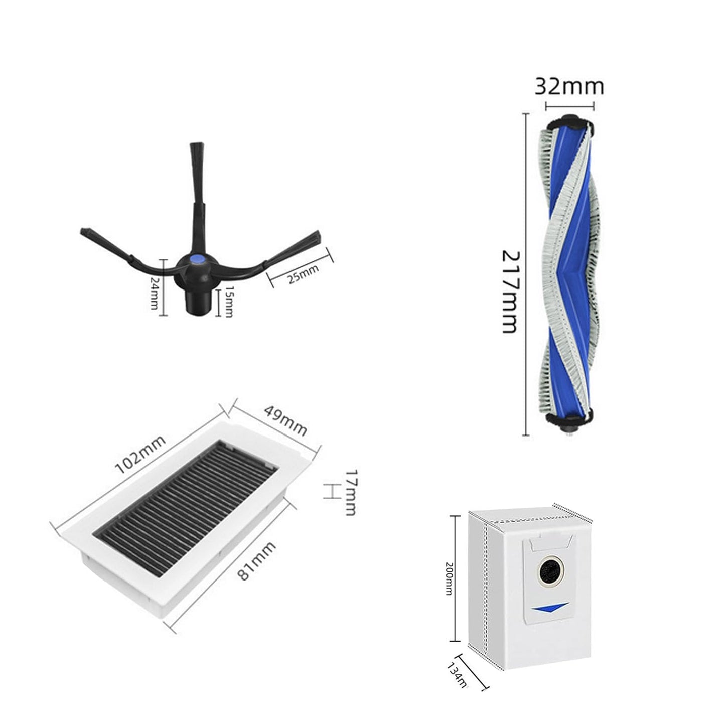 Replacement Parts for Ecovacs Deebot X5 Pro / X5 pro Omni - 14 in 1 Maintenance Accessories Kit