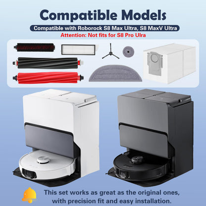 Accessories Kit Compatible with Roborock S8 Max/MaxV Ultra Robot Vacuum（24-Pack）