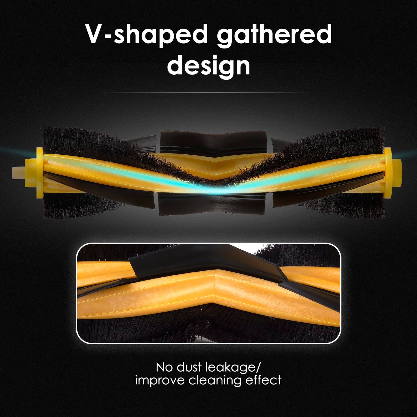 (3 Pieces) N10 Roller Brushes Main Brush Replacement Parts for Ecovacs DEEBOT OZMO N10 N10 Plus 920 950 T8 AIVI Max T9 T5 N5 N7 N8+ N8 Pro DX55 DX93 DJ65 Roller Brush