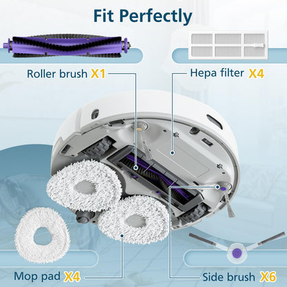 Replacement Parts Accessories Compatible with Narwal Freo Robot Vacuum（15 Pack）