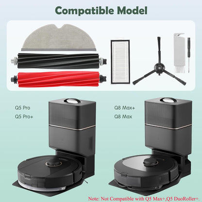 Accessories Kit Replacement Compatible with Roborock Q5 Pro / Q8 Max series Robot Vacuum（17 Pack）