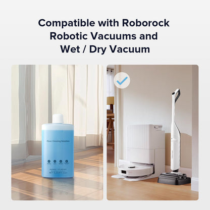 Roborock Floor Cleaning Solution, Compatible Robot Vacuums with Mopping and Wet and Dry Vacuum(1L)