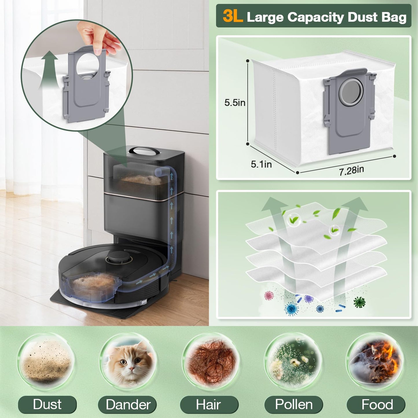 Accessories for Roborock Q5 Max+ / Q5 Pro+ / Q8 Max+ Robot Vacuum Cleaners（14Pack）