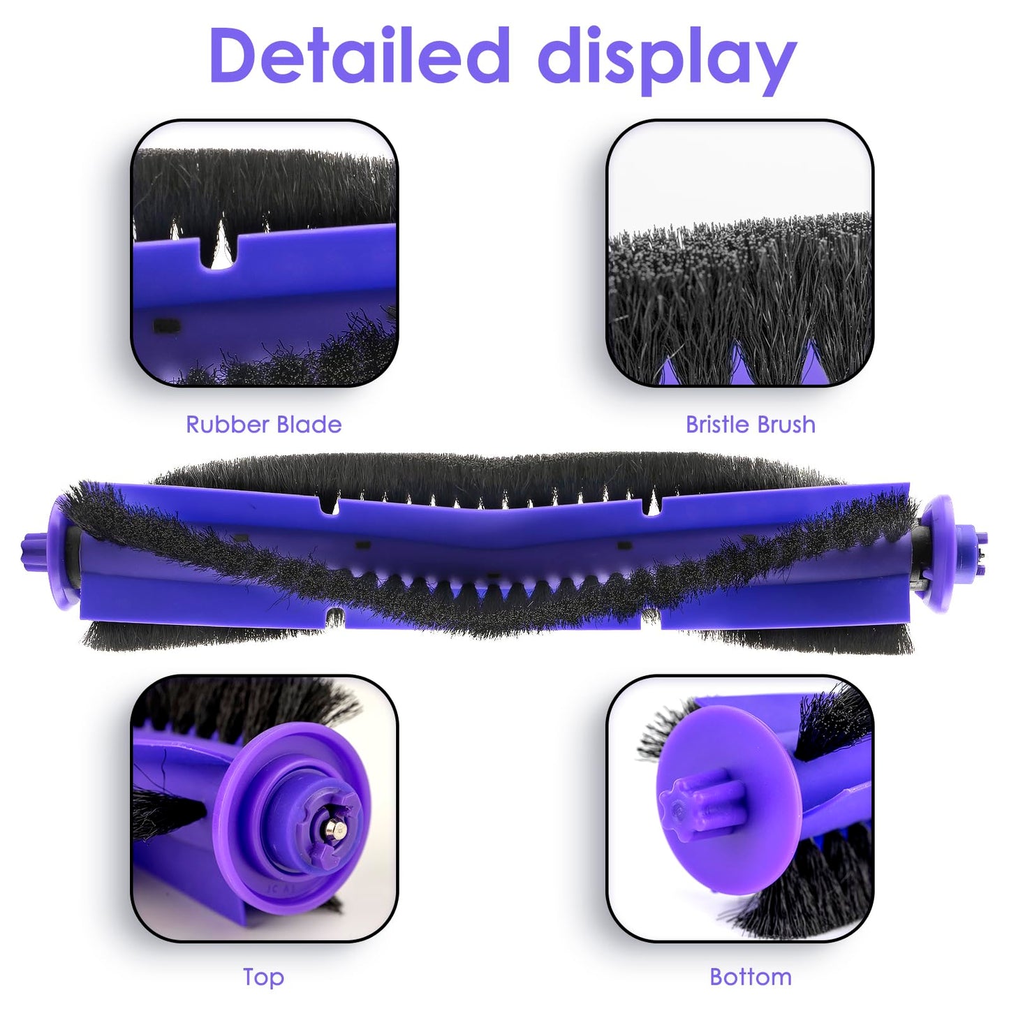 (2 Pieces) Replacement Brush Rollers Compatible with Narwal Freo Robot Vacuum and Mop Combo, Replacement Parts Accessory Kit, 2 Brush Rollers