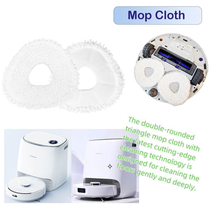 Replacement Mop Pads Compatible with Narwal Freo/Freo Pro/X Ultra/Z Ultra/Z10/T10/J3/J4 Microfiber Resuable Mop Cloth Robot Vacuum Cleaner Accessories