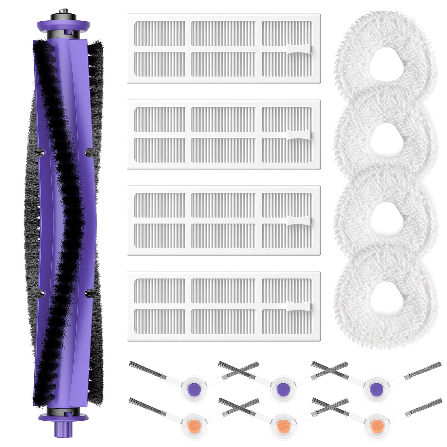 Replacement Parts Accessories Compatible with Narwal Freo Robot Vacuum（15 Pack）