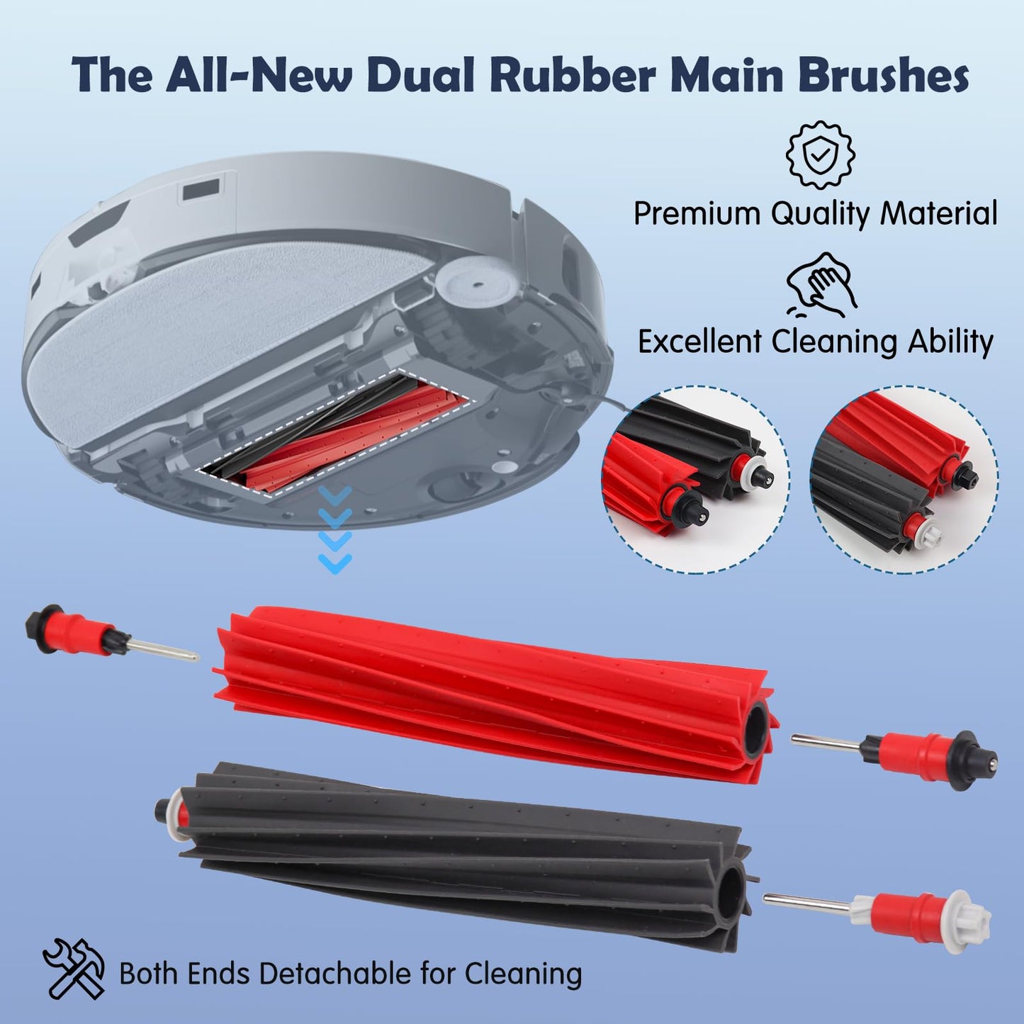 Accessories Kit Compatible with Roborock S8 Max/MaxV Ultra Robot Vacuum（24-Pack）