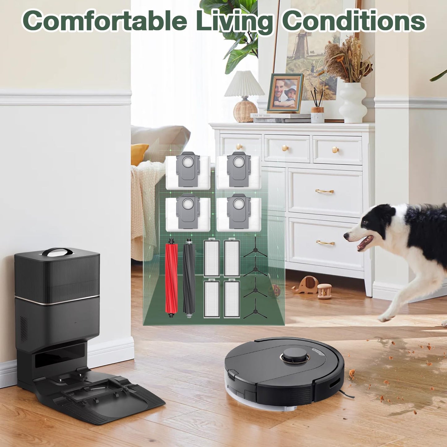 Accessories for Roborock Q5 Max+ / Q5 Pro+ / Q8 Max+ Robot Vacuum Cleaners（14Pack）