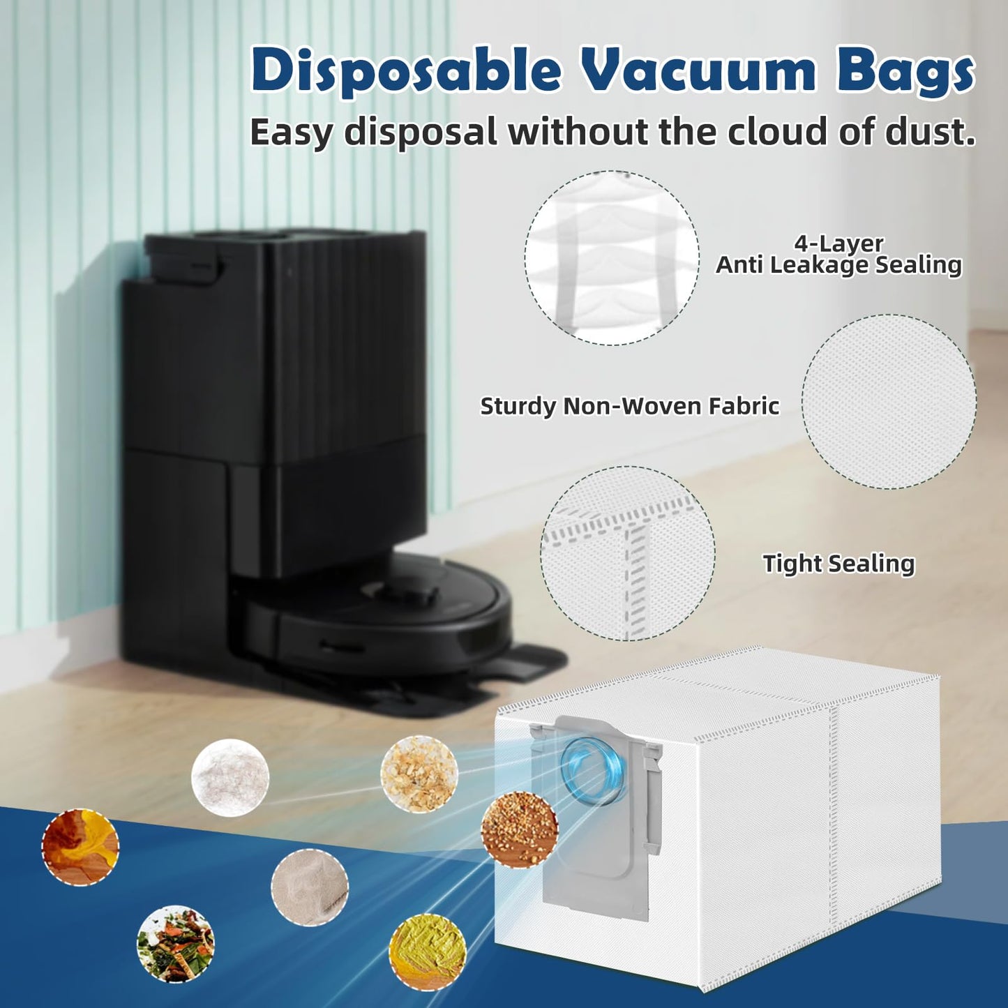 Accessories Replacement Kit for Roborock Q Revo S, Q Revo Pro, Q Revo Plus Robot Vacuum（18 Pack）