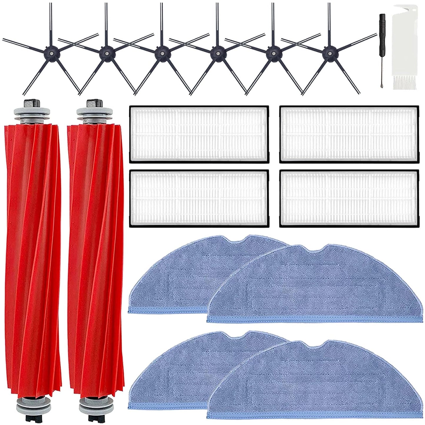 Roborock Compatible Replacement Parts Compatible with Roborock S7 / T7 series Robot Vacuum（16Pack）