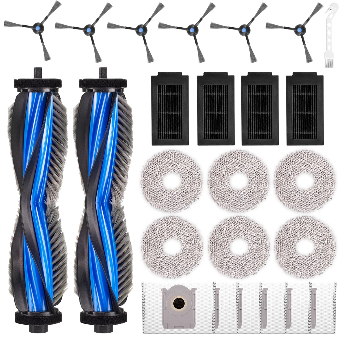 Accessories for ECOVACS DEEBOT T50 PRO Omni / T50 Omni Robot Vacuum（25 Pack）