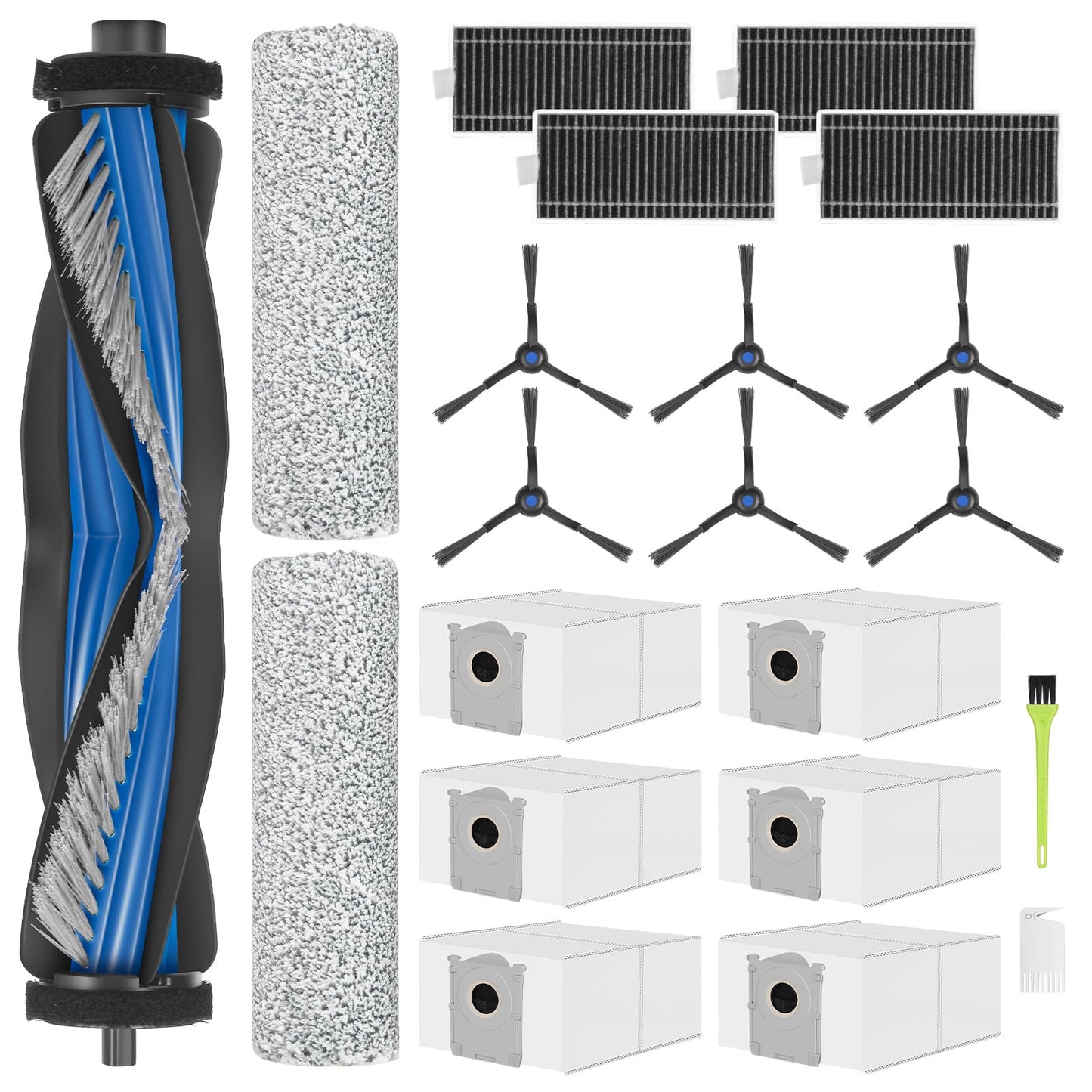 Accessories Kit for ECOVACS DEEBOT X8 PRO OMNI Compatible with Yeedi S14 Plus Vacuum Cleaner（21Pcs）