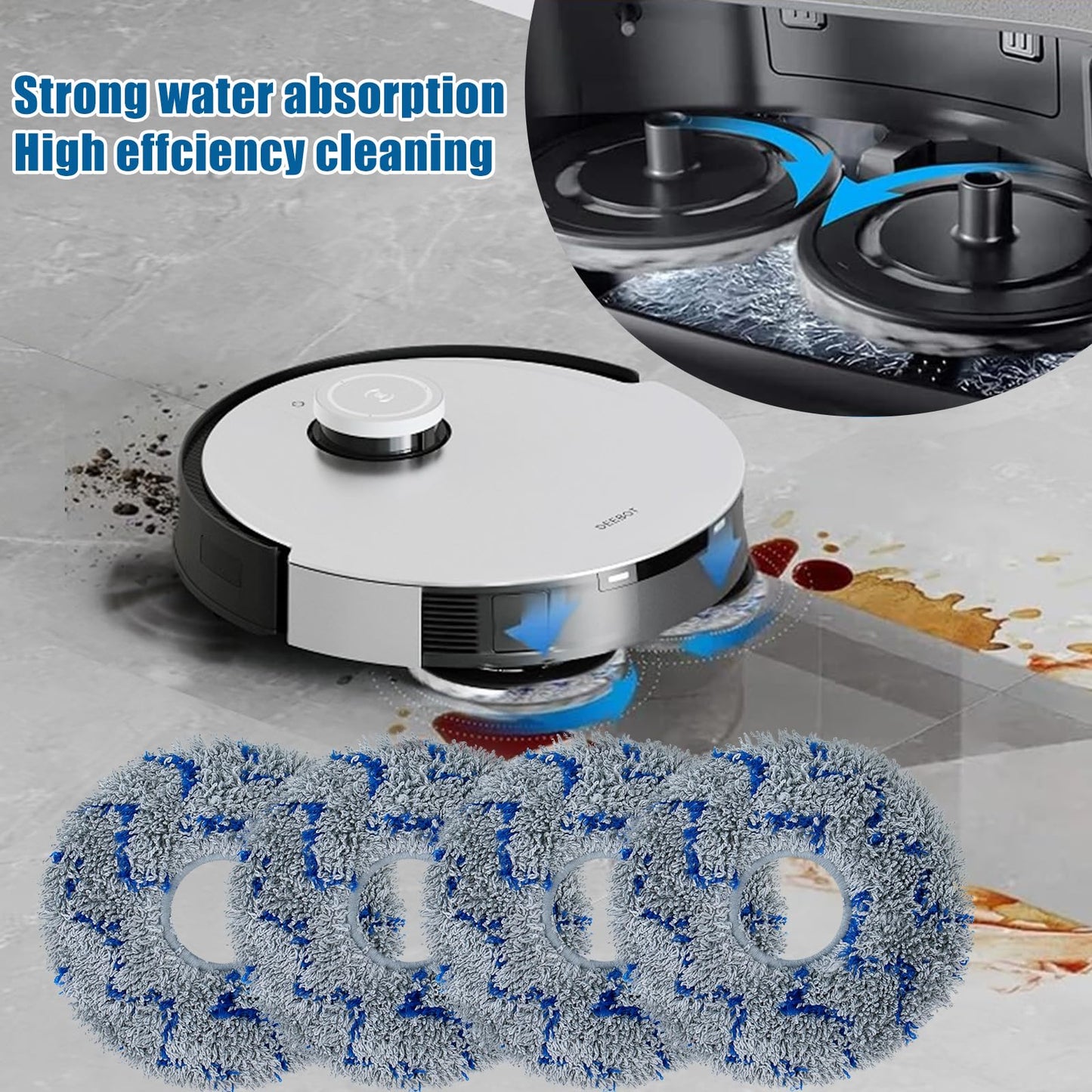 Replacement Accessories Kit For Ecovacs Deebot X1 TURBO/OMNI Robot Vacuum Cleaner Parts（18 Pcs）