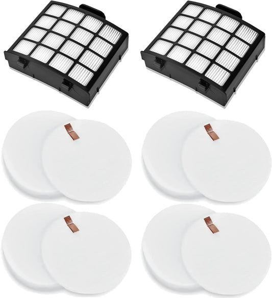 AZ2002 Vacuum Filter Replacement Parts for Shark Vertex Duoclean Upringht Vacuum AZ2000 AZ2000W AZ2002, Compare to Part XHFAZ2000, XFFKAZ2000, 2 High Efficiency Filters and 4 Foam and Felt Filter.