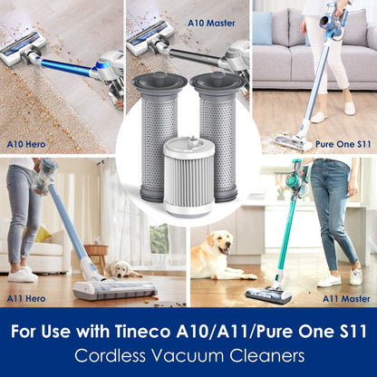 Tineco Replacement Filter Kit, 2 Pre Filters and 1 HEPA Filter, for A10 & A11 & S10 & S11 Series Vacuum Cleaner