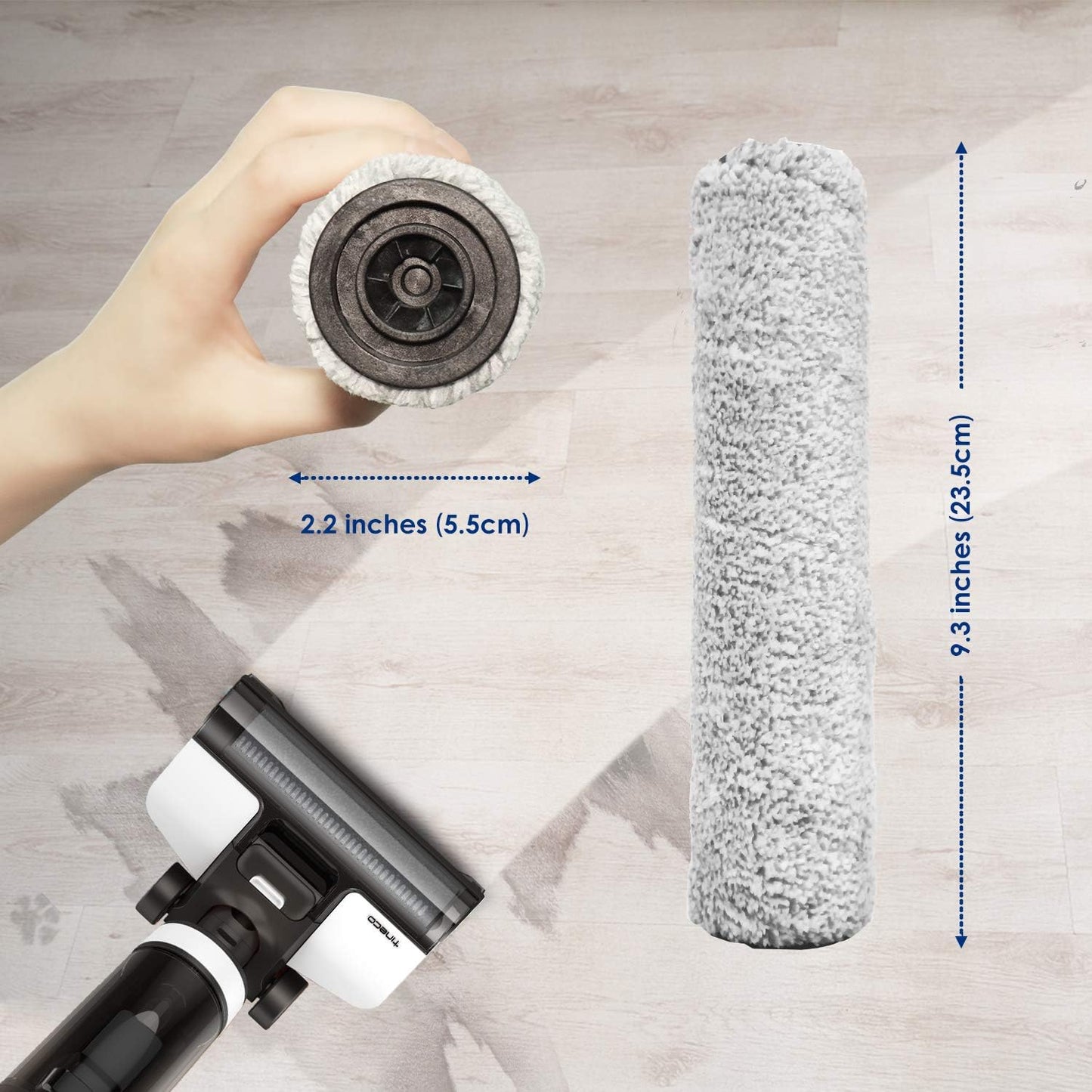 Tineco Replacement 2 HEPA Assembly & 2 Brush Roller Set for iFLOOR 3 Series, Floor ONE S3 Series Cordless Wet Dry Vacuum Cleaner (Not Compatible with Any Other Model)