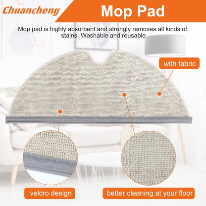 Accessories Kit for Dreame D9, D9 Max, D9 Pro, L10, L10 Pro Vacuum Cleaner Parts, Include 1 Main Brush, 6 Side Brush, 4 Filters, 4 Mop Cloth, 2 Cleaning Brush