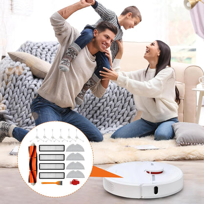 Accessories Kit for Dreame D9, D9 Max, D9 Pro, L10, L10 Pro Vacuum Cleaner Parts, Include 1 Main Brush, 6 Side Brush, 4 Filters, 4 Mop Cloth, 2 Cleaning Brush