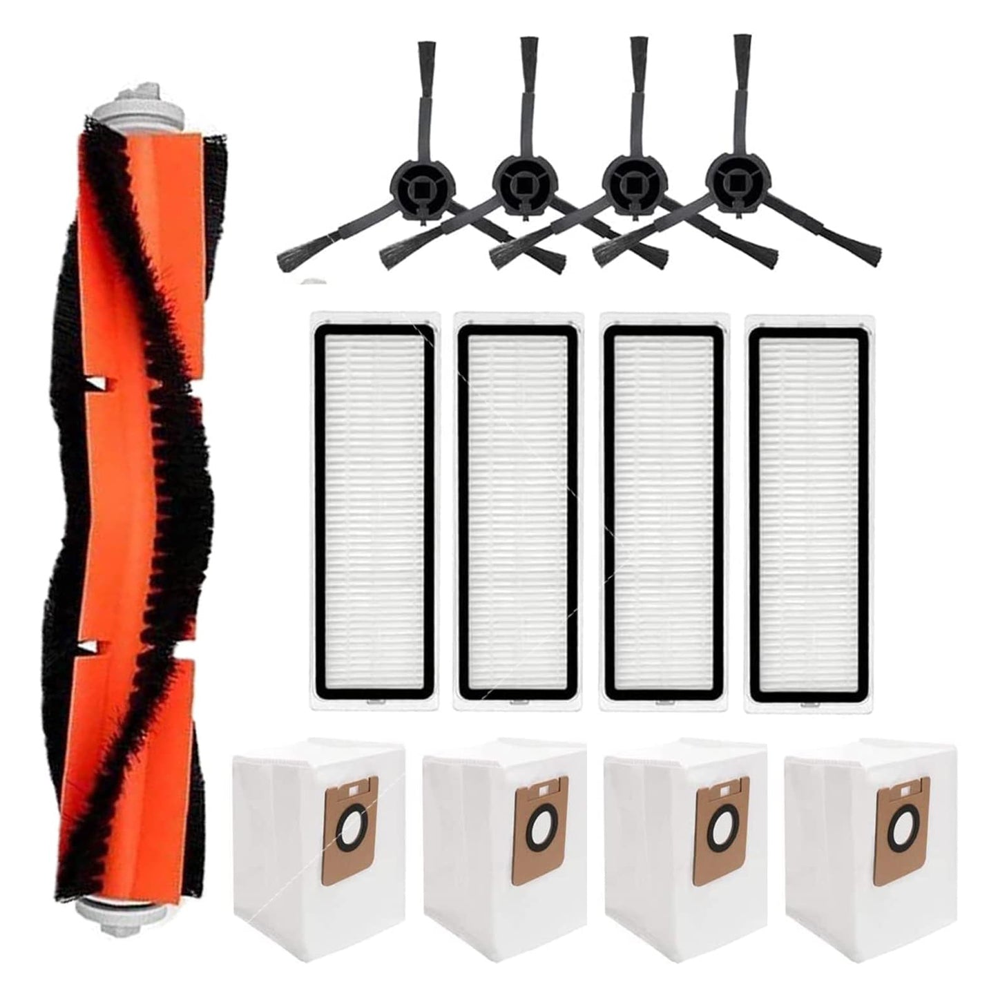 Main Side Brush, HEPA Filters, Dust Bags for Dreame Bot Z10 Pro L10 Plus Vacuum Cleaner Accessories