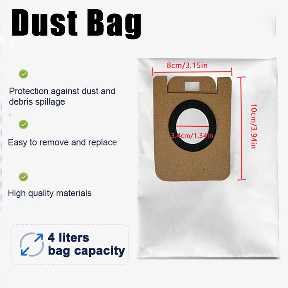 Main Side Brush, HEPA Filters, Dust Bags for Dreame Bot Z10 Pro L10 Plus Vacuum Cleaner Accessories