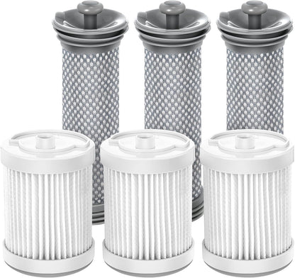 Replacement Filter kit Compatible with Tineco A10/A11 Hero, PURE ONE S11, A11 PET, A10/A11 Master, PWRHERO11 Snap Cordless Vacuum Cleaner, 3 Pack Pre Filters & 3 HEPA Filter