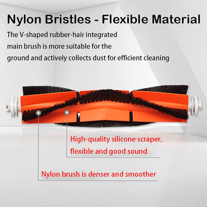 Replacement Parts Detachable Main Brushes Multi-Surface Rolling Brush for Dreame Bot W10/W10Pro Robot Vacuum Cleaner