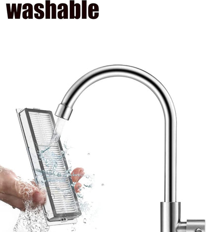 Accessories Kit for Dreame D9 Vacuum Cleaner Replacement Parts, Include 1 Main Brush, 2 Side Brush, 2 Filters, 2 Mop Pad Cloth