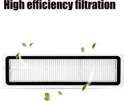 Accessories Kit for Dreame D9 Vacuum Cleaner Replacement Parts, Include 1 Main Brush, 2 Side Brush, 2 Filters, 2 Mop Pad Cloth