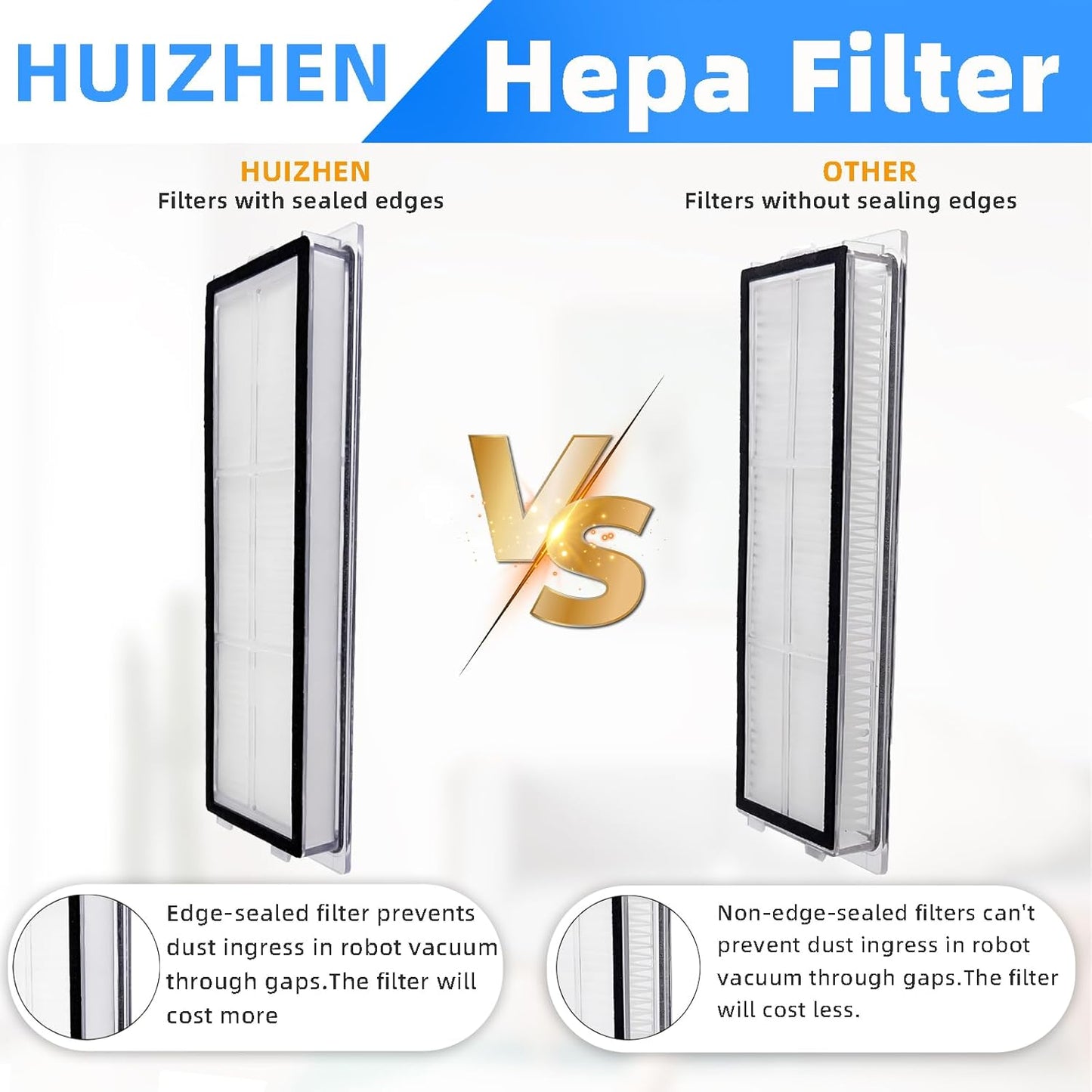 Replacement Parts Kit For Dreametech D10 Plus Robot Vacuum Cleaner RLS3D Accessories, 2 Main Roller Brush, 4 Side Brush, 4 Hepa Filter, 4 Mop Pad, 4 Dust Bags (18Pcs)