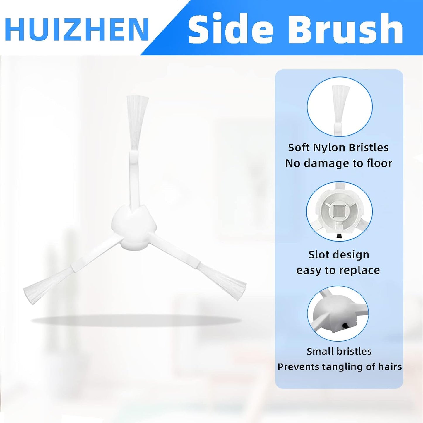 Replacement Parts Kit For Dreametech D10 Plus Robot Vacuum Cleaner RLS3D Accessories, 2 Main Roller Brush, 4 Side Brush, 4 Hepa Filter, 4 Mop Pad, 4 Dust Bags (18Pcs)