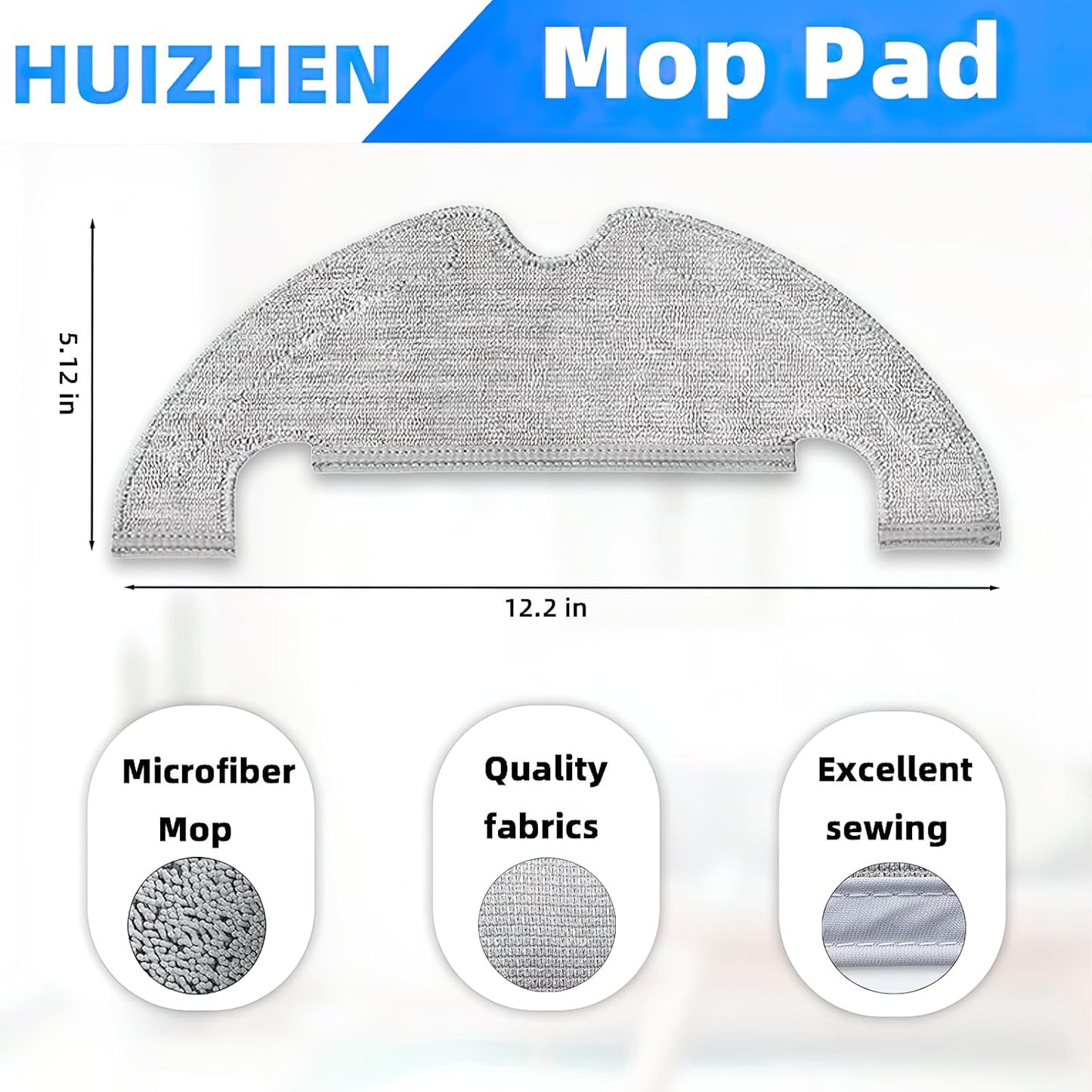 Replacement Parts Kit For Dreametech D10 Plus Robot Vacuum Cleaner RLS3D Accessories, 2 Main Roller Brush, 4 Side Brush, 4 Hepa Filter, 4 Mop Pad, 4 Dust Bags (18Pcs)