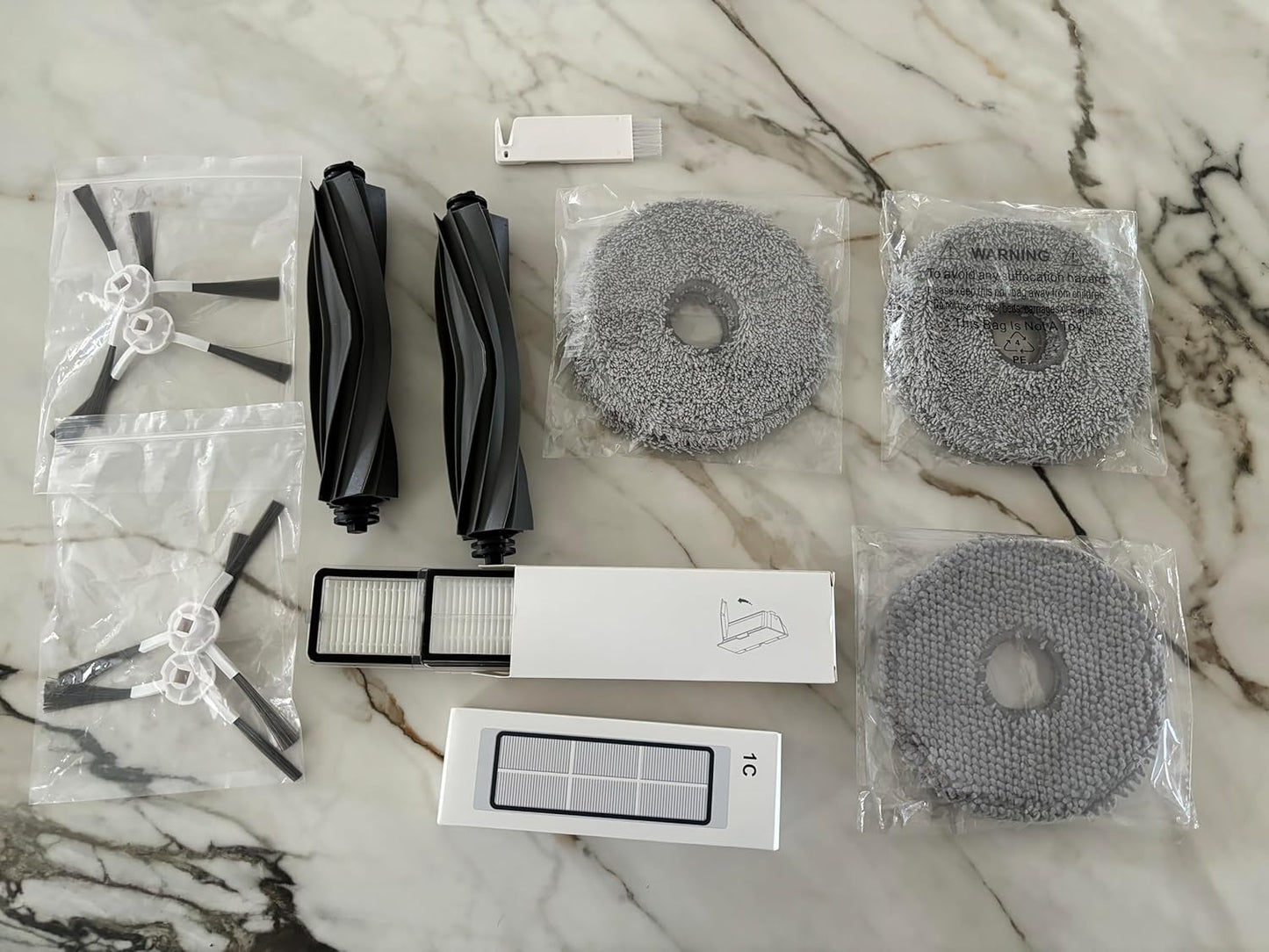 Replacement Mop Pads Compatible for Dreame L10s L40 L50 Ultra Gen 2 Roomba Plus Combo 505 405 Ecovacs Deebot Omni T30s T50 Roborock Qrevo Series Saros 10R 2 Types Material 12-Pack