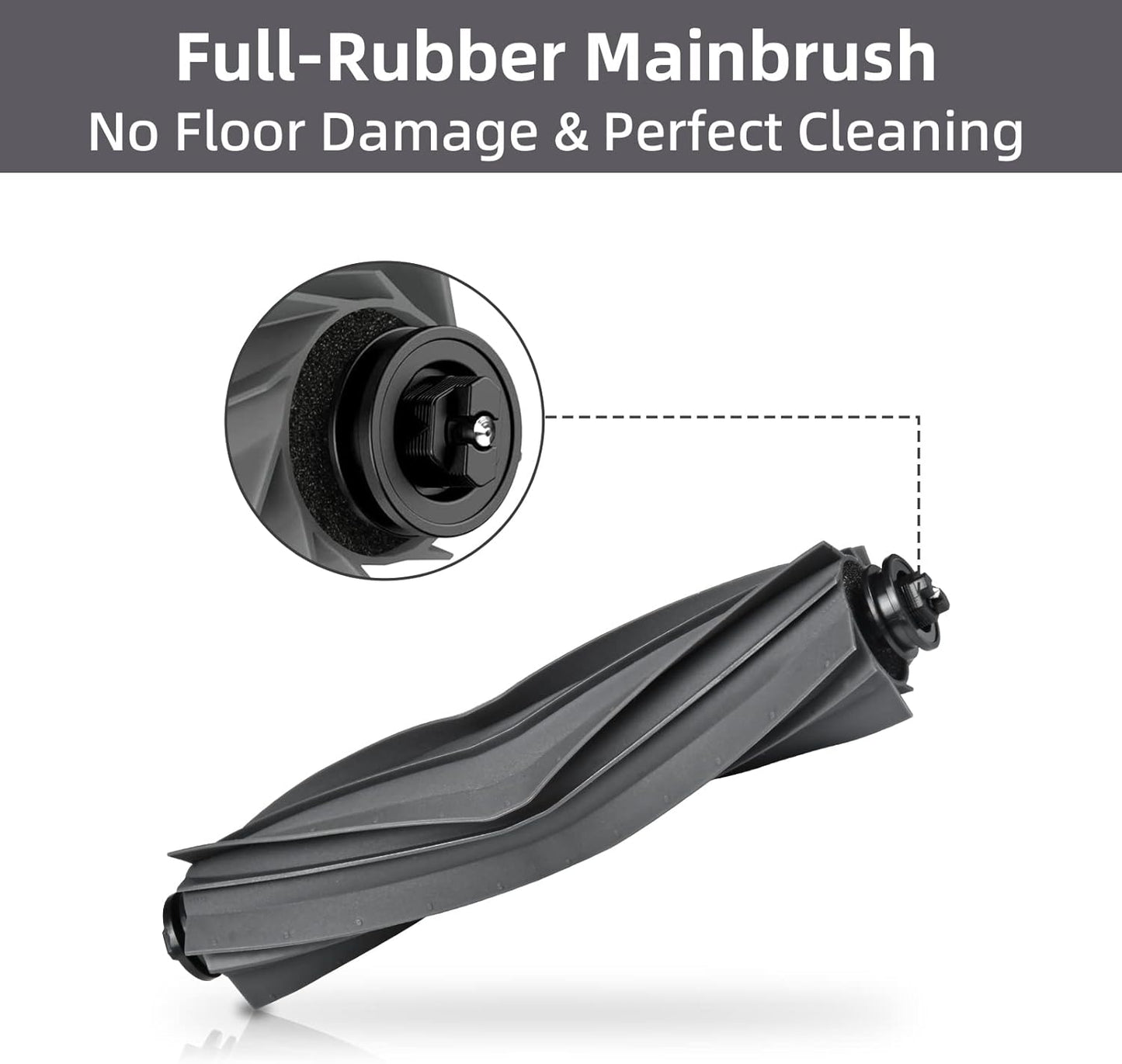 24 Pack Accessories Kit for Dreame L10s Ultra / L10 Ultra Robot Vacuum Replacement Parts Including 1 Main Brush 4 HEPA Filters 6 Sidebrushes 6 Mop Pads 6 Dust Bags 1 Cleaning Brush