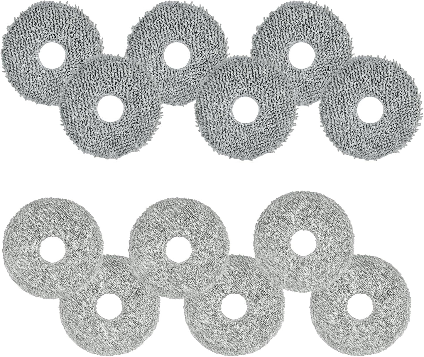 Replacement Mop Pads Compatible for Dreame L10s L40 L50 Ultra Gen 2 Roomba Plus Combo 505 405 Ecovacs Deebot Omni T30s T50 Roborock Qrevo Series Saros 10R 2 Types Material 12-Pack