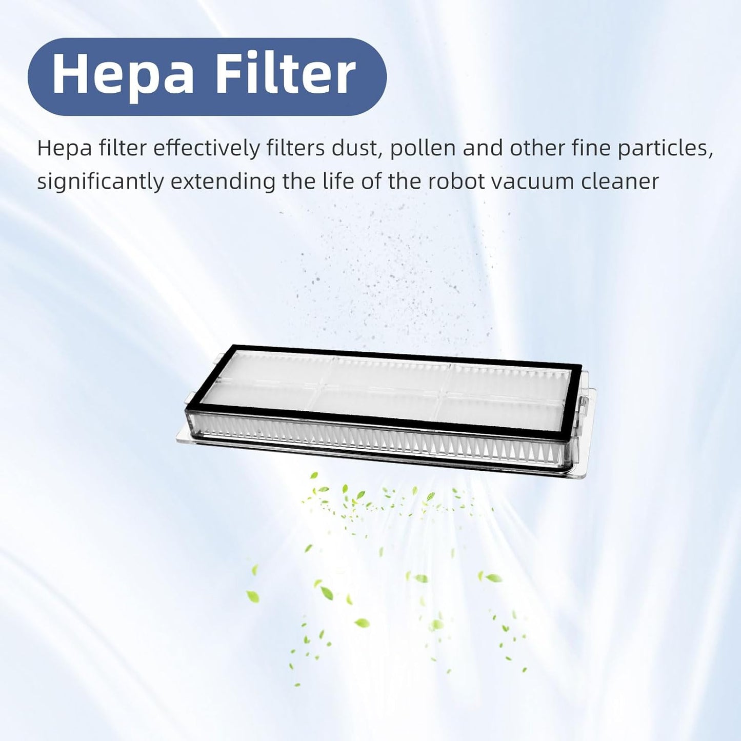 Accessories Compatible for Dreame D10 Plus RLS3D Spare Parts, 1 Main Brush 4 Side Brushes 4 HEPA Filters 4 Mop Pads 2 Dust Bags Replacement Parts