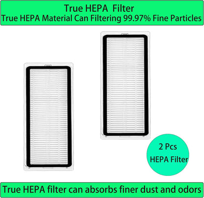 Replacement Spare Parts for Dreametech Bot W10 / W10 Pro Robot Vacuum 1 Main Brush 2 Side Brush 2 Filter 2 Mop Pad Bracket 4 Mop Pad Accessories (11 Pack)