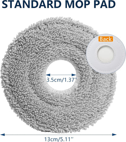 Replacement Parts for Dreame L20 Ultra / L30 Ultra Robot Vacuum Cleaner, 1 Main Brush, 4 Dust Bags, 4 Mop Pads, 2 HEPA Filters, 4 Side Brushes